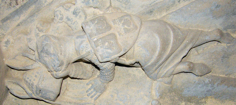 Germany Nienburg - St Marien and St Cyprian Margrave Thietmar died 978 and son Gero effigy 1350